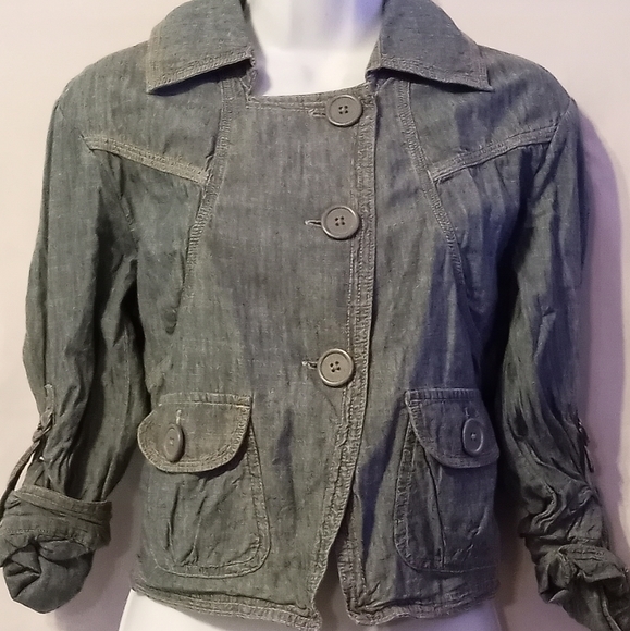 Mossimo 3/4rth sleeve jean jacket - Picture 2 of 4